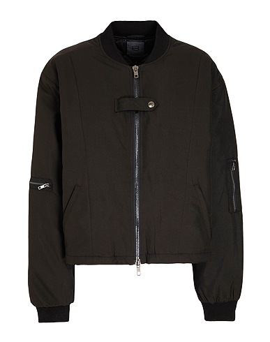 8 by YOOX Bomber OVERSIZE BOMBER JACKET
 Black 100% Recycled polyester