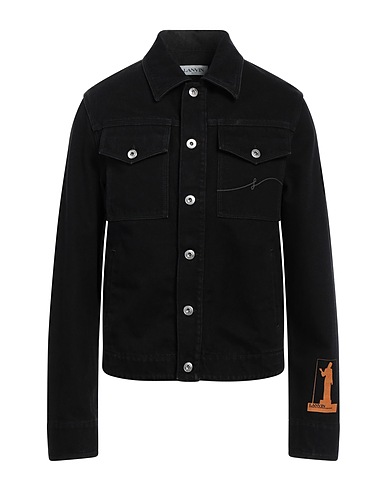 LANVIN Denim jacket Black 100% Cotton