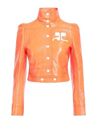 COURRÈGES Jacket Orange 88% Cotton, 10% Polyurethane, 2% Elastane, Cupro
