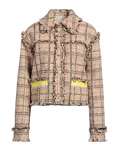 MSGM Jacket Beige 63% Cotton, 19% Polyester, 11% Acrylic, 5% Other Fibres, 2% Polyamide