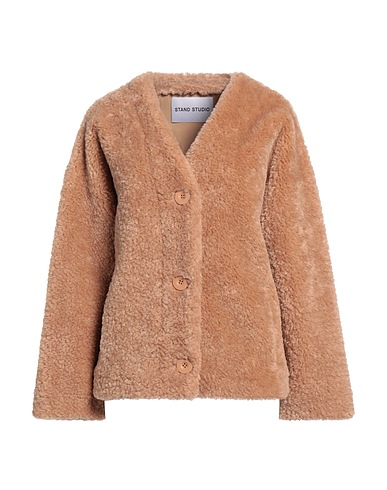 STAND STUDIO Teddy Coat Sand 100% Polyester