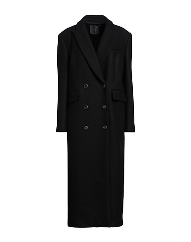 PINKO Coat Black 72% Wool, 25% Polyamide, 3% Cashmere