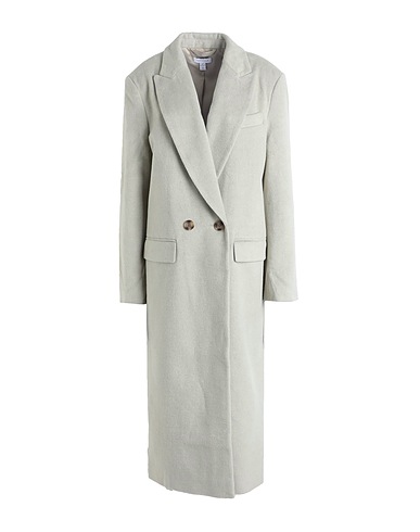 TOPSHOP Coat Light grey 80% Textile fibres, 9% Viscose, 7% Nylon, 3% Wool, 1% Cotton