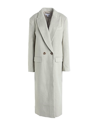 TOPSHOP Coat GRIGIO CHIARO 80% Textile fibers, 9% Viscose, 7% Nylon, 3% Wool, 1% Cotton