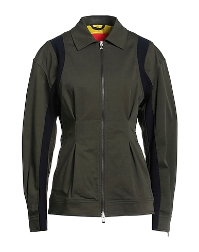 FERRARI Jacket Military green 97% Cotton, 3% Elastane