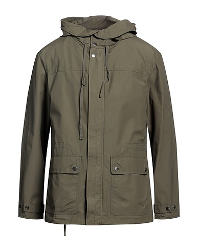 LIU •JO MAN Full-length jacket Military green 64% Cotton, 36% Polyamide