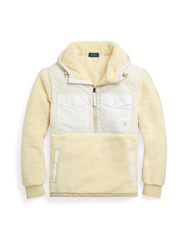 POLO RALPH LAUREN Hooded track jacket  Cream 100% Recycled polyester