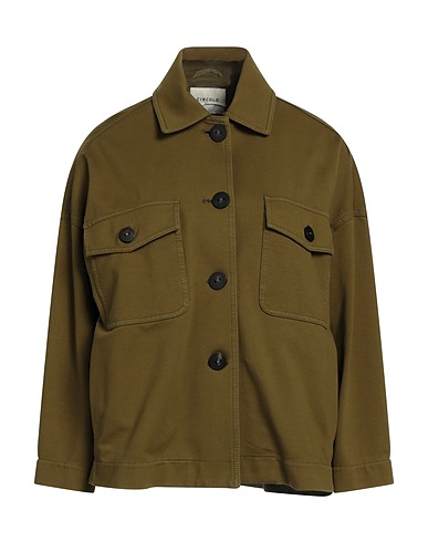 CIRCOLO 1901 Jacket Military green 97% Cotton, 3% Elastane
