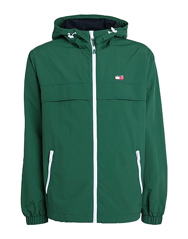 TOMMY JEANS Jacket Emerald green 100% Polyamide