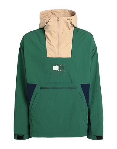 TOMMY JEANS Jacke Grün 52% Recyceltes Polyamid, 48% Polyamid