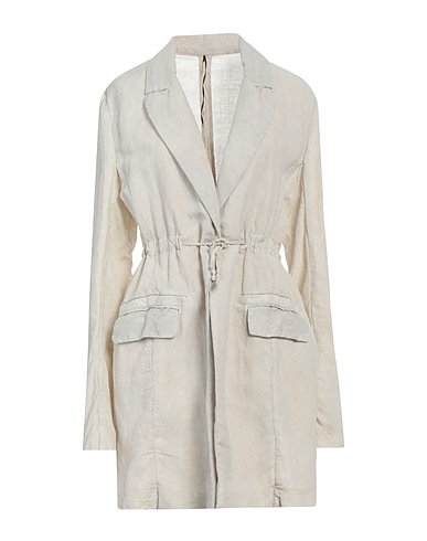 MASNADA Full-length jacket 52% Cotton, 46% Linen, 2% Polyamide