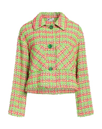 DIANA GALLESI Jacket Light green 55% Cotton, 40% Polyester, 5% Other Fibres