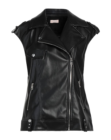 LIU •JO Vest Black 100% Polyester, Polyurethane resin