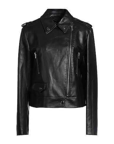 BCBGMAXAZRIA Biker jacket Black 100% Polyurethane
