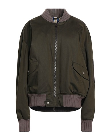 VIVIENNE WESTWOOD Bomber Verde scuro 100% Cotone, Lana Vergine, Acrilico, Poliestere