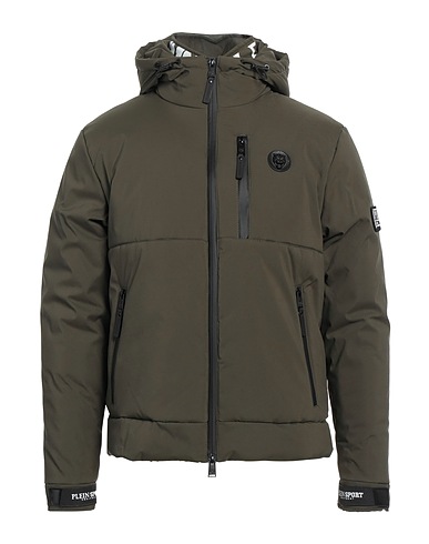 PLEIN SPORT Giubbotto Verde militare 100% Poliammide