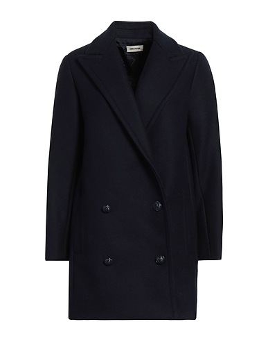 ZADIG&VOLTAIRE Coat Midnight blue 64% Cotton, 29% Polyamide, 4% Acrylic, 3% Polyester