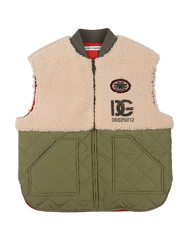 DOLCE&GABBANA Vest Military green 100% Polyester, Cotton, Linen, Virgin Wool, Elastane