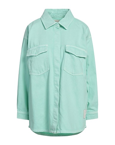 HINNOMINATE Solid colour shirts & blouses Turquoise 100% Cotton