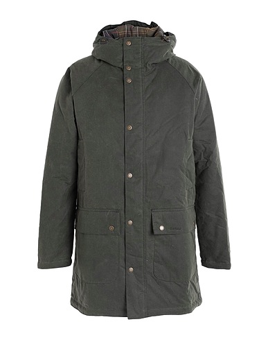 BARBOUR Cappotto Verde militare 100% Cotone, Pelle