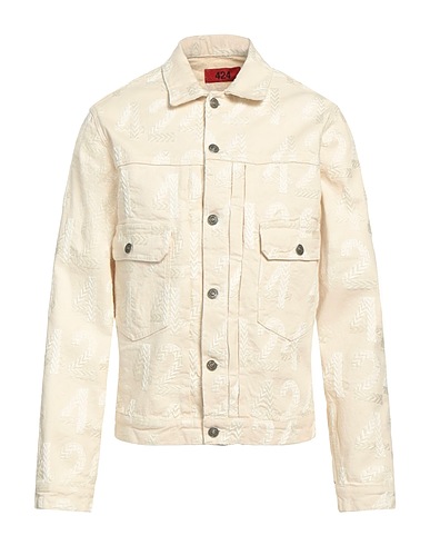 424 FOURTWOFOUR Denim jacket Ivory 100% Cotton