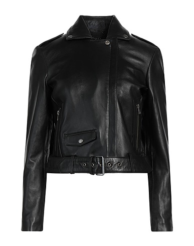 MUUBAA Bikerjacke Schwarz 100% Schafleder