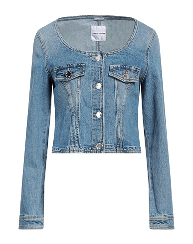 PINKO Denim jacket DENIM Blue 99% Cotton, 1% Elastane