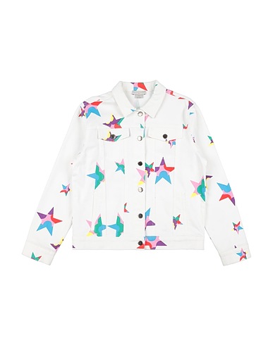 STELLA McCARTNEY KIDS Denim jacket White 99% Organic cotton, 1% Elastane