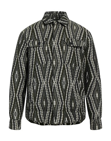 AFTERLABEL Shell  jacket Military green 57% Polyester, 17% Polyamide, 16% Acrylic, 5% Mohair wool, 5% Wool