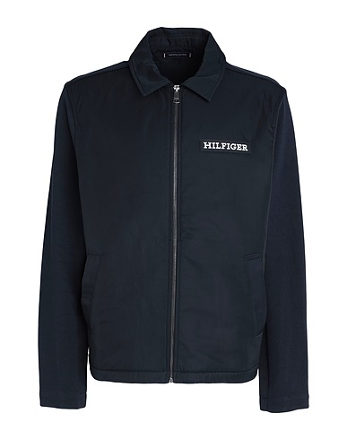TOMMY HILFIGER Jacket Midnight blue 77% Cotton, 20% Polyester, 3% Elastane