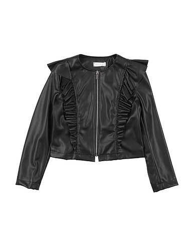 MONNALISA Biker jacket Black 100% Polyester