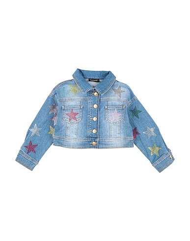 MONNALISA Denim jacket Blue 98% Paper, 2% Elastane