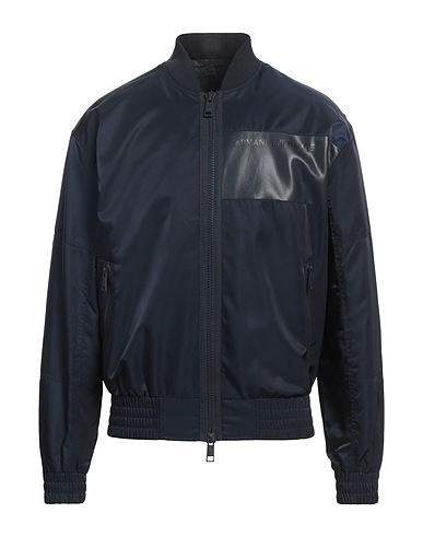 ARMANI EXCHANGE Bomber Midnight blue 100% Polyester, Viscose, Polyurethane