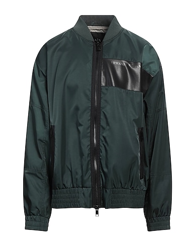 ARMANI EXCHANGE Bomber Dark green 100% Polyester, Viscose, Polyurethane
