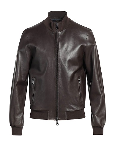 THE JACK AND JACKIE LEATHERS Jacket Dark brown Leather