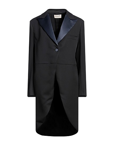ZADIG&VOLTAIRE Full-length jacket Black 100% Virgin Wool, Polyester