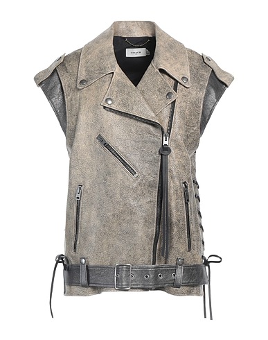 COACH Biker jacket Beige 100% Lambskin, Cowhide