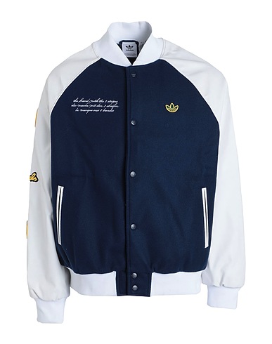 ADIDAS ORIGINALS Bomber VRCT JKT
 Navy blue 55% Recycled polyester, 40% Acrylic, 5% Wool, Polyurethane