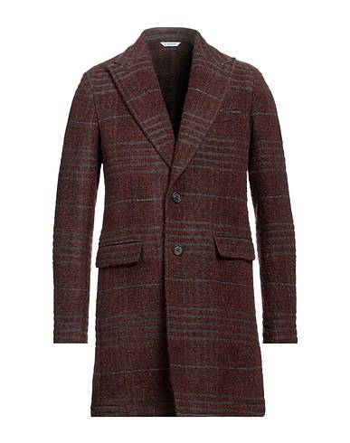 MANUEL RITZ Coat Chocolate brown 44% Virgin Wool, 22% Acrylic, 21% Polyester, 9% Alpaca wool, 4% Polyamide