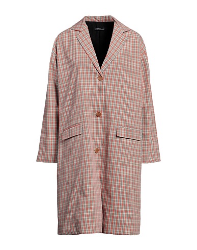 LAURA URBINATI Full-length jacket Orange 60% Polyester, 40% Cotton