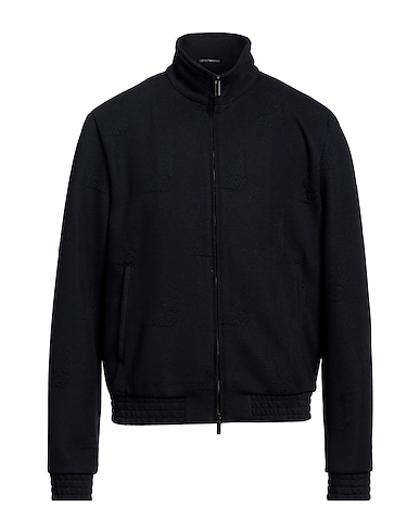 EMPORIO ARMANI Jacket Midnight blue 80% Polyester, 20% Cotton