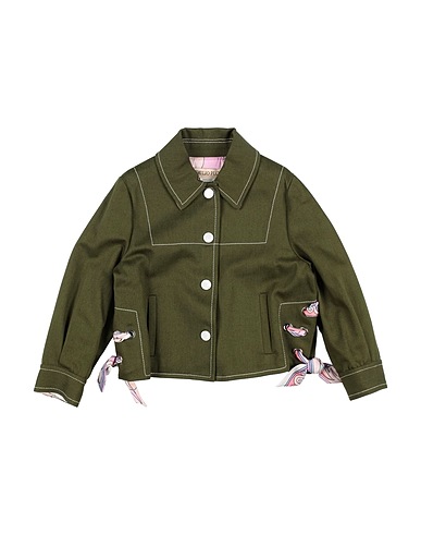 PUCCI Denim jacket Military green 100% Cotton, Viscose