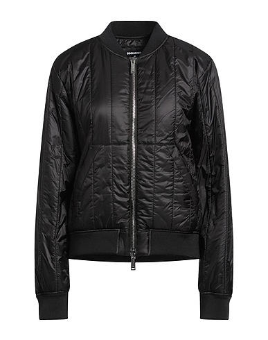 DSQUARED2 Shell  jacket Black 100% Polyester, Polyamide, Elastane
