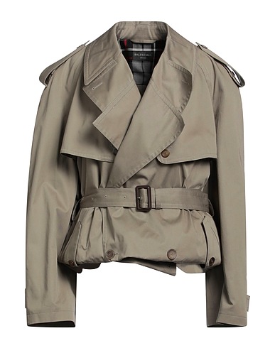 BALENCIAGA Double breasted pea coat VERDE MILITARE 100% Cotton