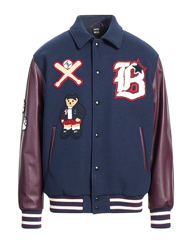 MPD BOX Jacket Navy blue 88% Polyester, 10% Wool, 2% Elastane