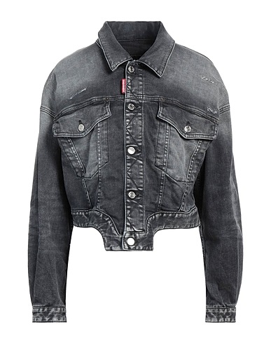 DSQUARED2 Denim jacket Black 92% Cotton, 6% Elastomultiester, 2% Elastane