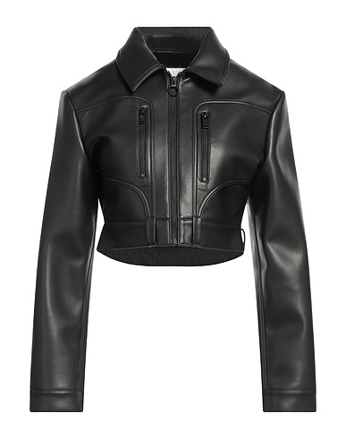 TRUSSARDI Jacket Black 100% Polyester, Polyurethane resin