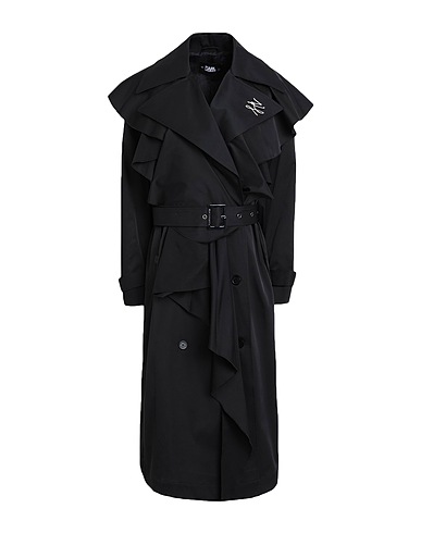 KARL LAGERFELD Double breasted pea coat Black 100% Polyester