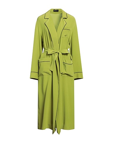 DEL CORE Full-length jacket Sage green 100% Silk