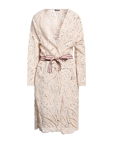 MALÌPARMI Full-length jacket Sand 100% Cotton